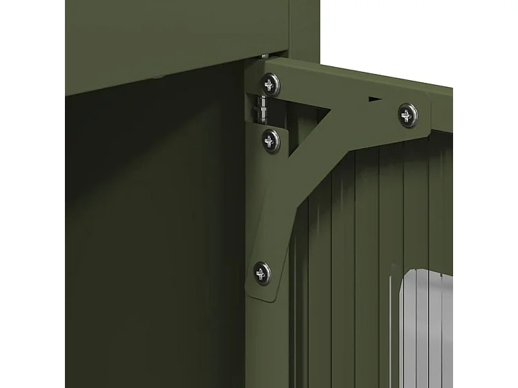 Buffet haut vert olive 68x39x123 acier