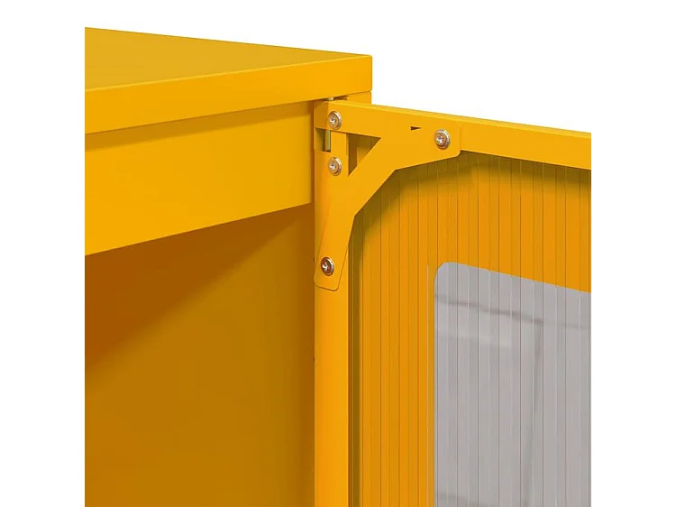 Buffet jaune moutarde 100,5x39x107 acier laminé à froid