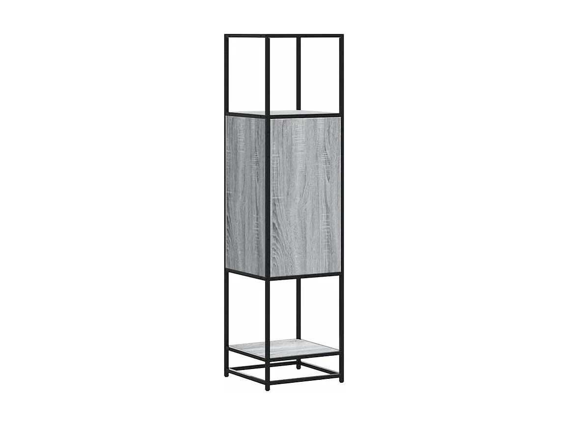 Buffet haut sonoma gris 35,5x35x139 bois d'ingénierie métal