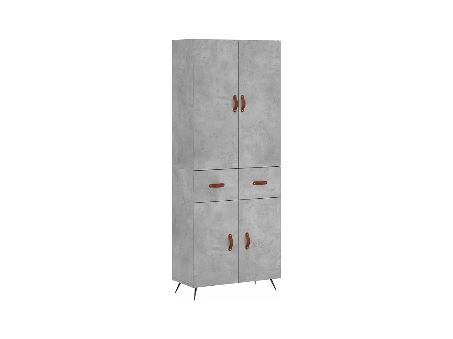 Buffet haut Gris béton 69,5x34x180 Bois d'ingénierie