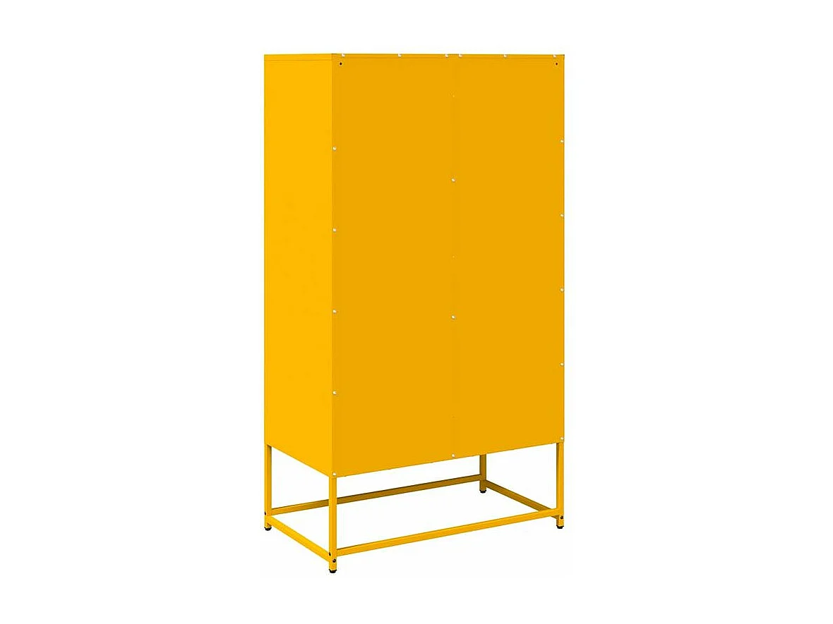 Buffet haut jaune moutarde 68x39x123 acier