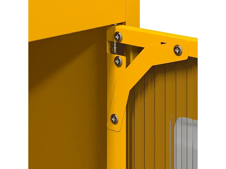 Buffet haut jaune moutarde 68x39x123 acier