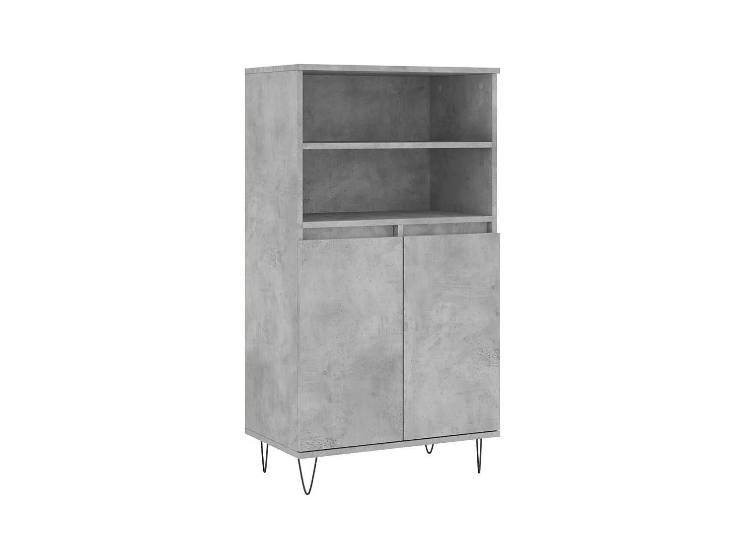 Buffet haut Gris béton 60x36x110 Bois d'ingénierie