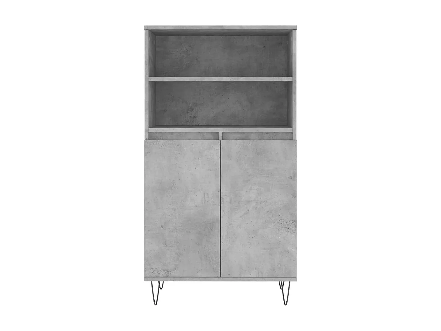Buffet haut Gris béton 60x36x110 Bois d'ingénierie