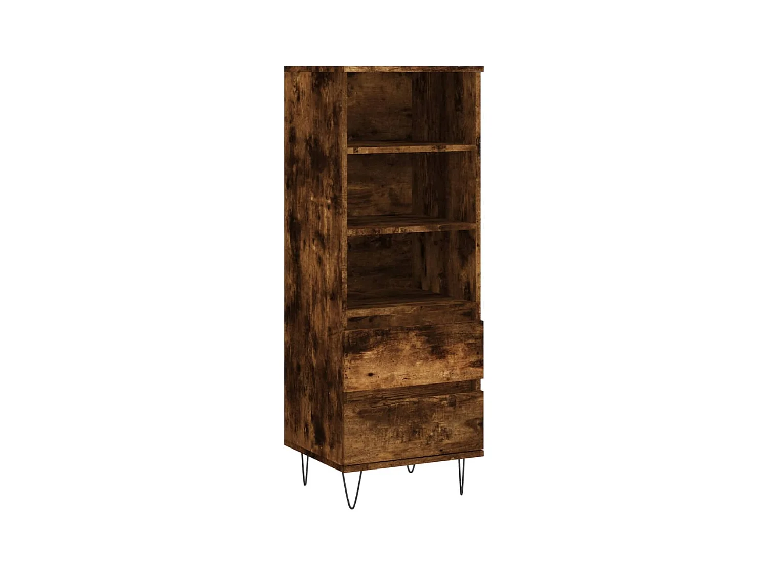 Buffet haut Chêne fumé 40x36x110 Bois d'ingénierie
