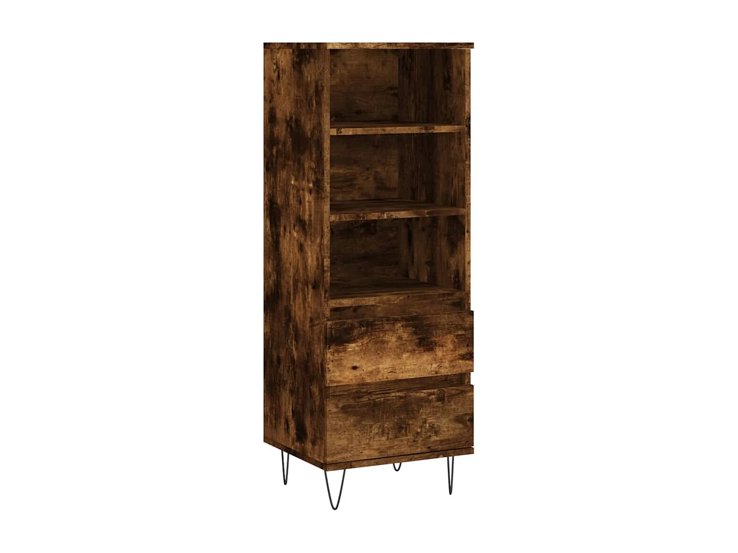 Buffet haut Chêne fumé 40x36x110 Bois d'ingénierie