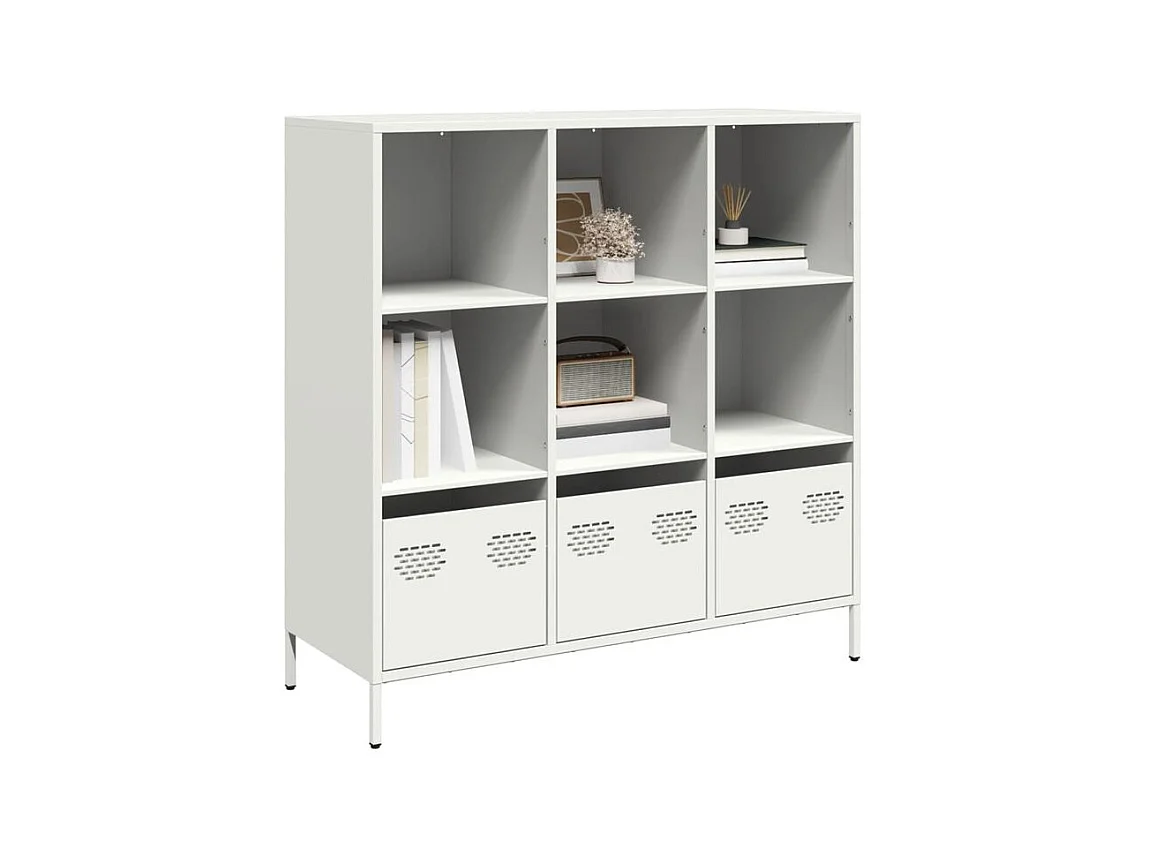 Buffet haut blanc 101,5x39x103,5 acier
