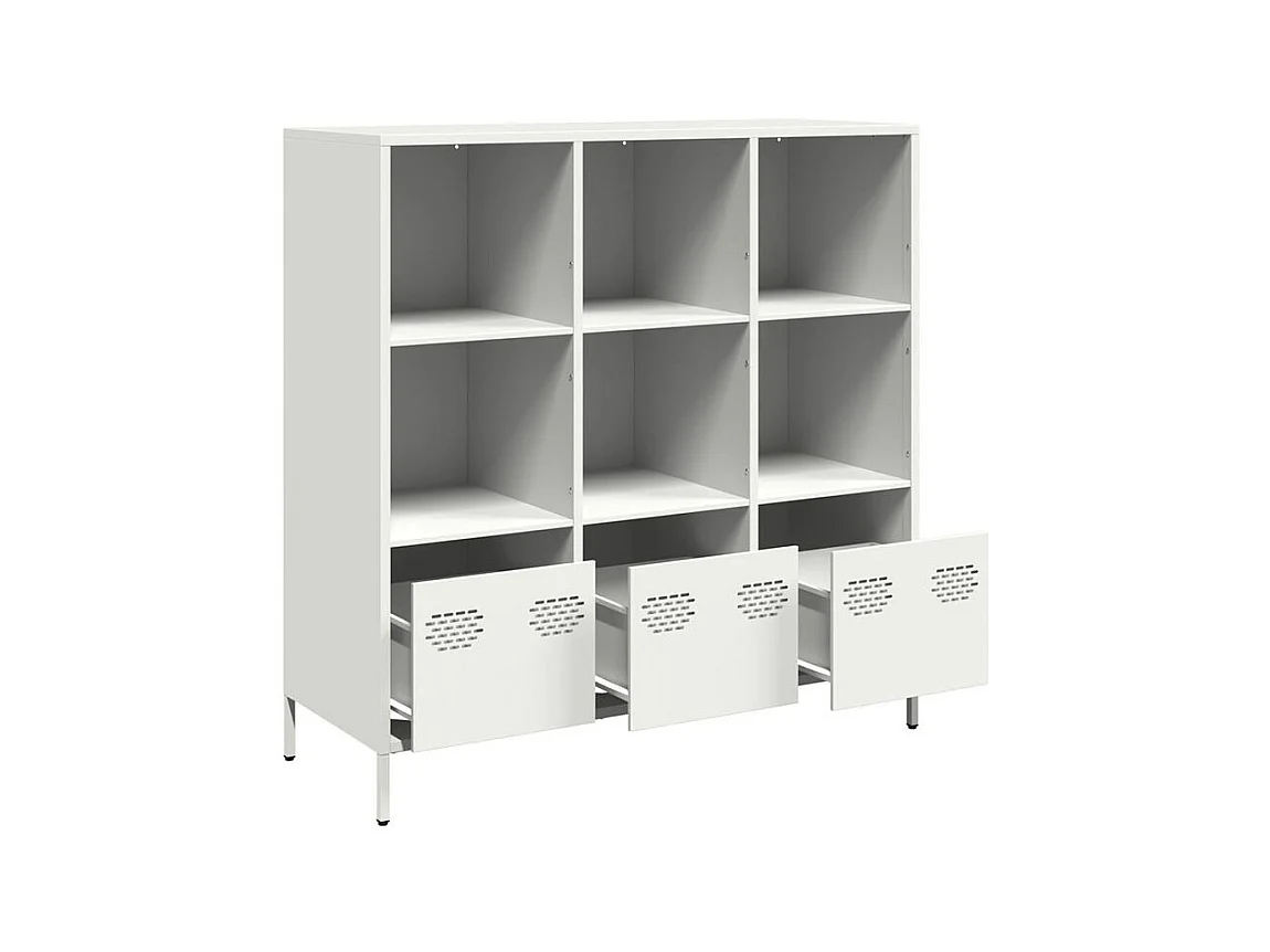 Buffet haut blanc 101,5x39x103,5 acier