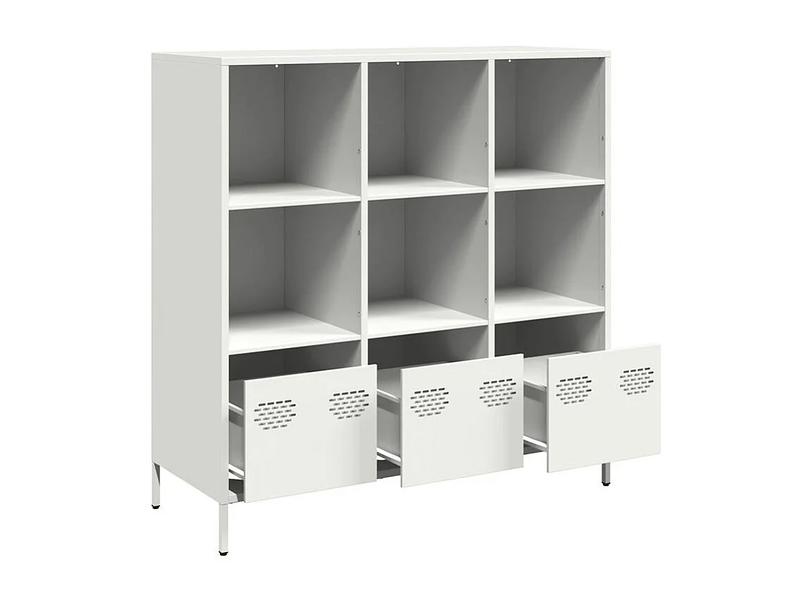 Buffet haut blanc 101,5x39x103,5 acier