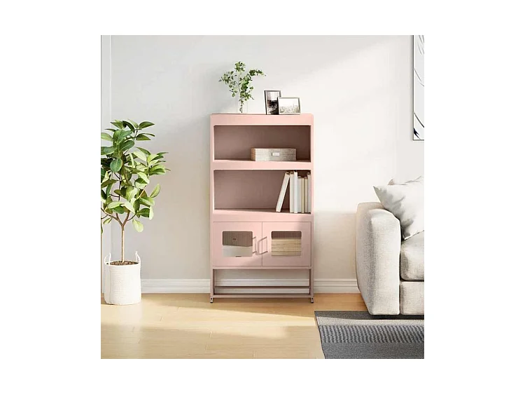 Buffet haut rose 68x39x123 acier