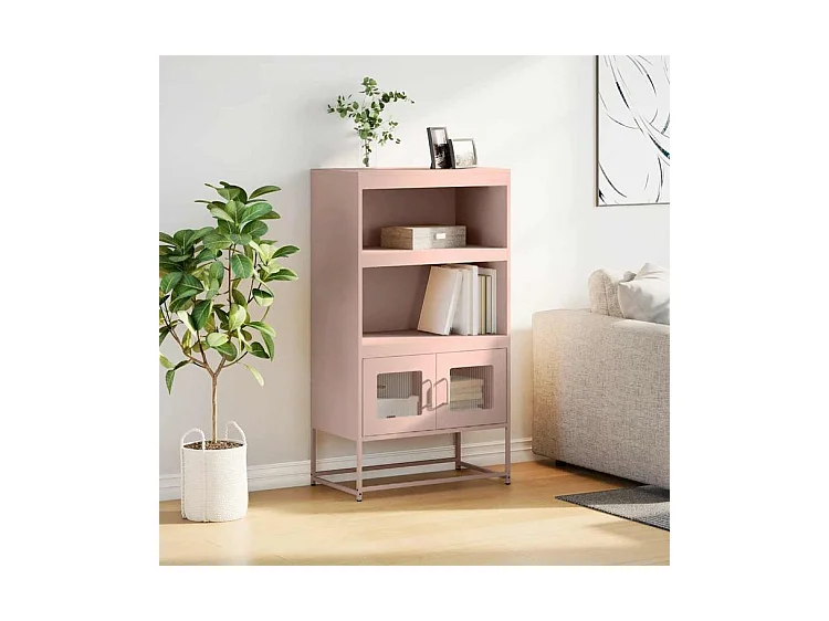 Buffet haut rose 68x39x123 acier