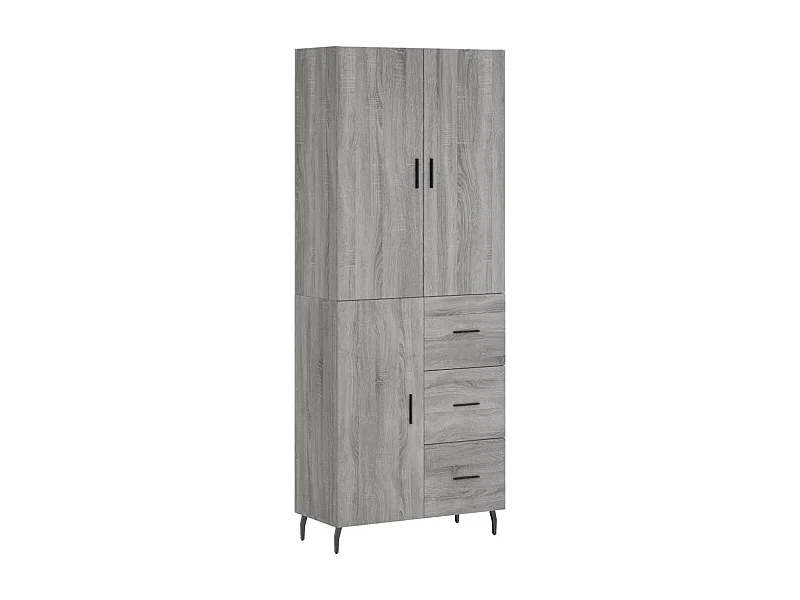 Buffet haut Sonoma gris 69,5x34x180 Bois d'ingénierie