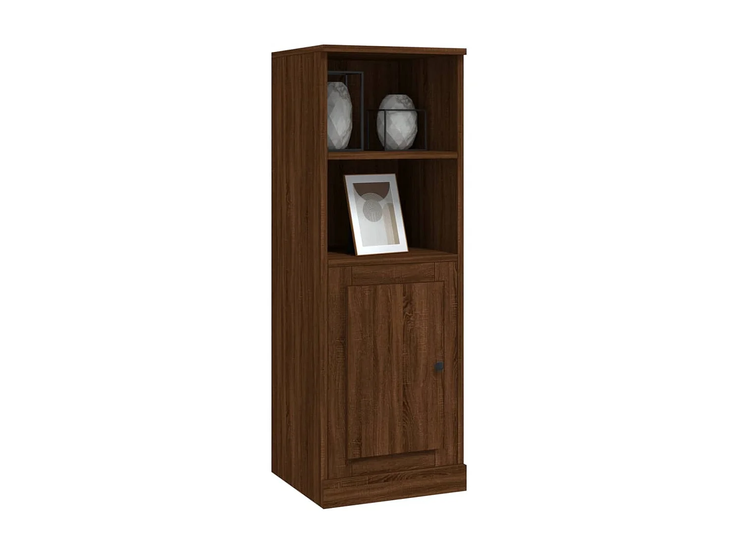 Buffet haut chêne marron 36x35,5x103,5 bois d'ingénierie