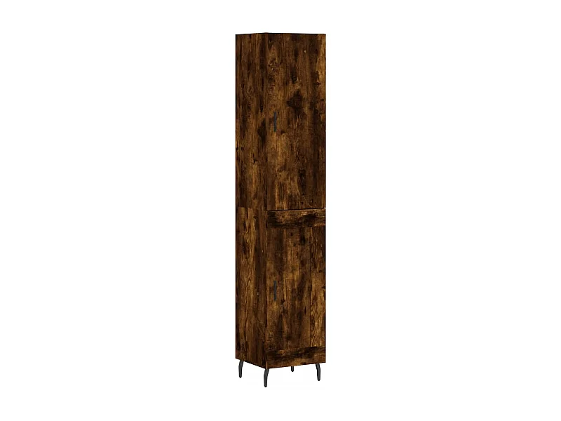 Buffet haut Chêne fumé 34,5x34x180 Bois d'ingénierie