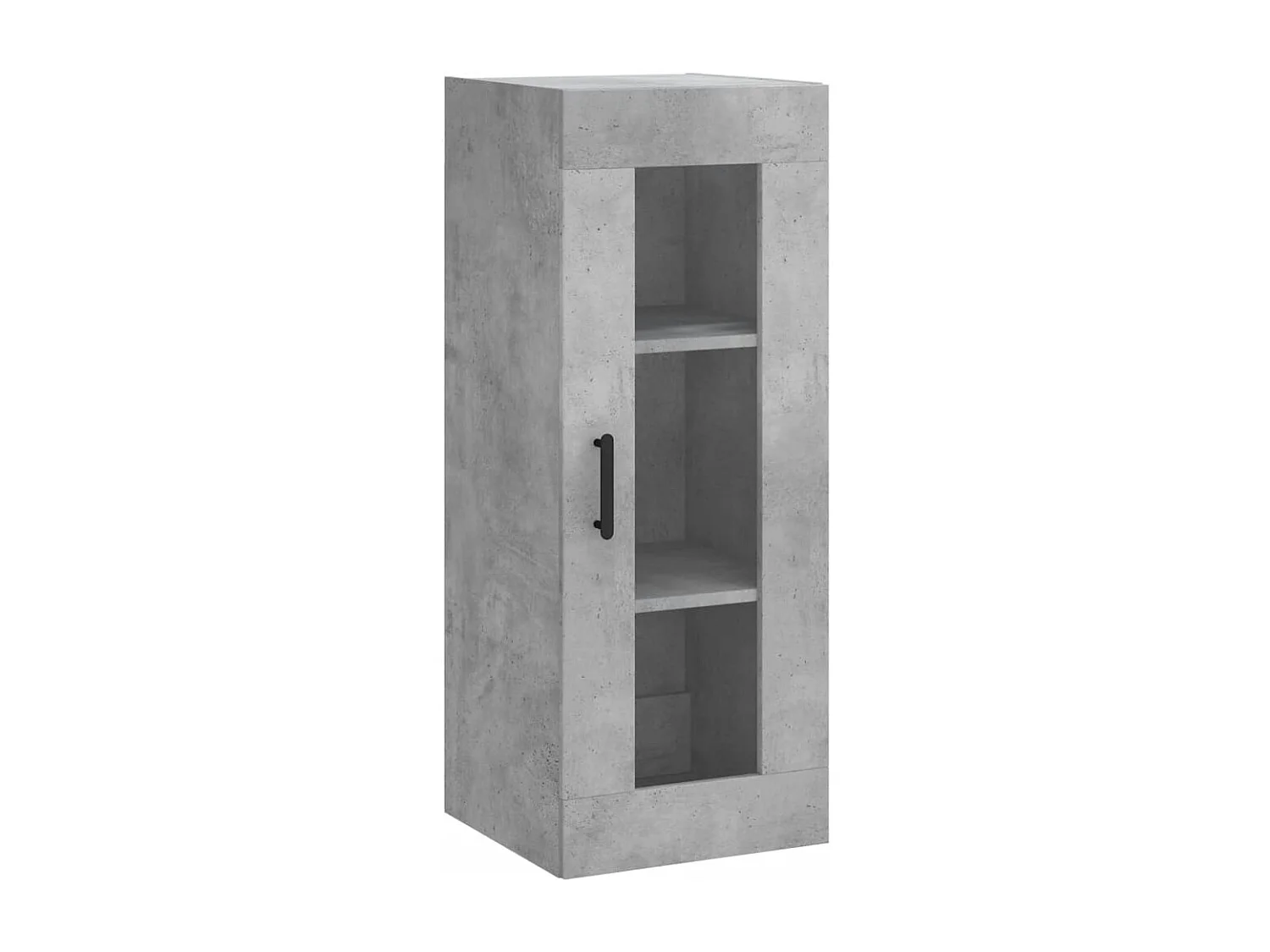 Buffet haut Gris béton 34,5x34x180 Bois d'ingénierie