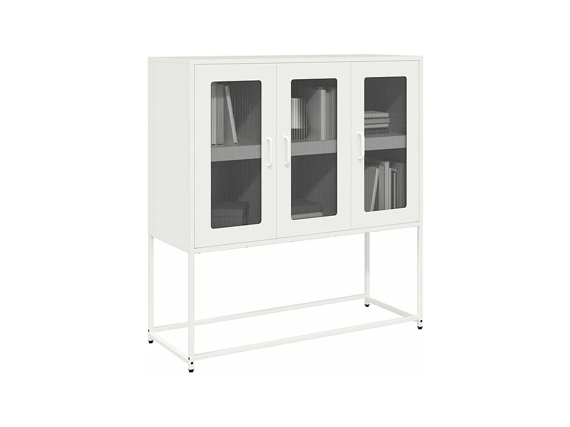 Buffet blanc 100,5x39x107 acier laminé à froid