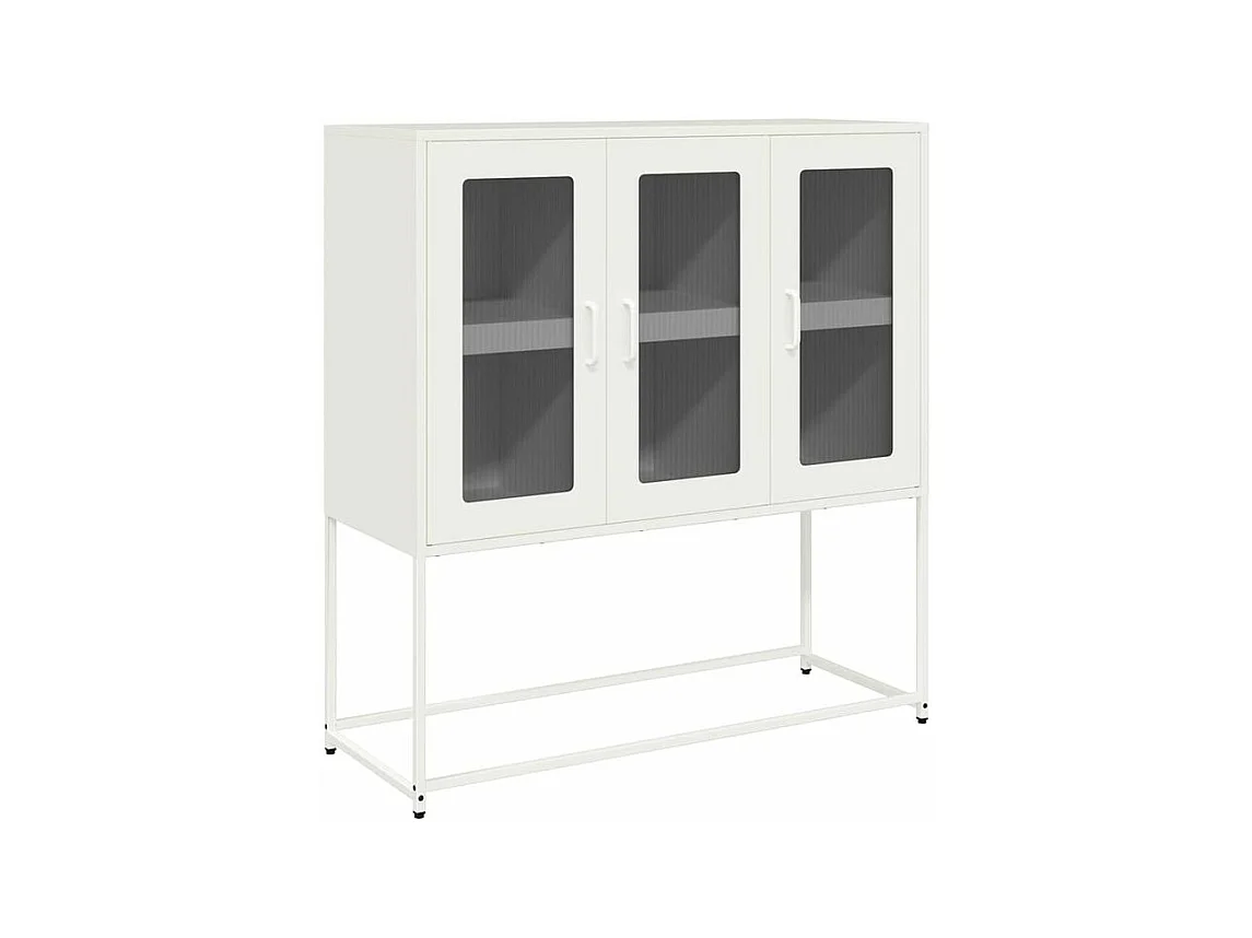 Buffet blanc 100,5x39x107 acier laminé à froid