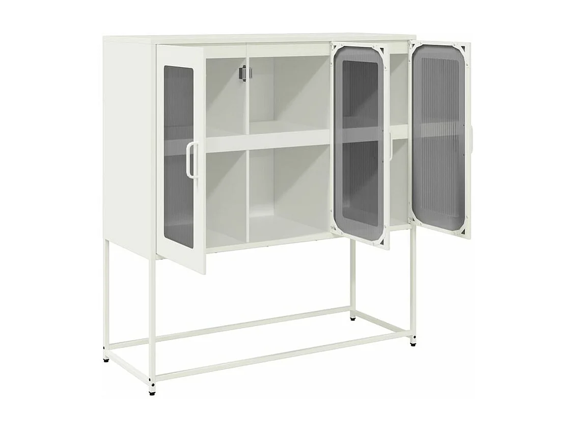 Buffet blanc 100,5x39x107 acier laminé à froid