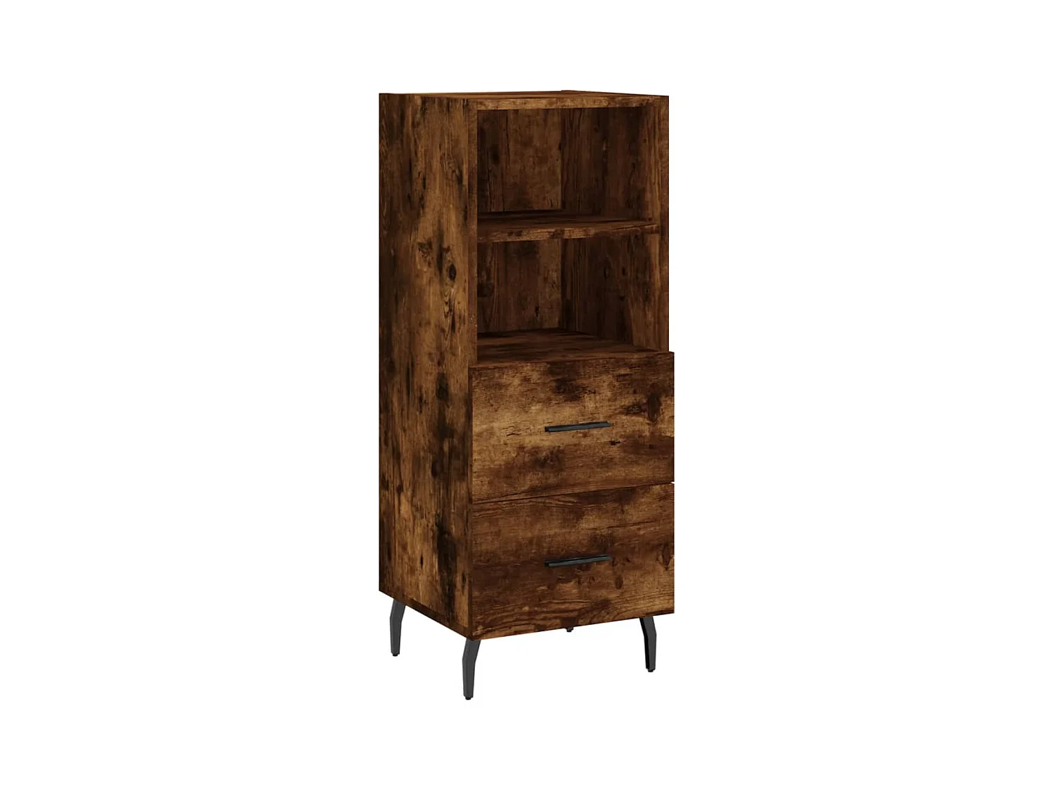 Buffet haut Chêne fumé 34,5x34x180 Bois d'ingénierie