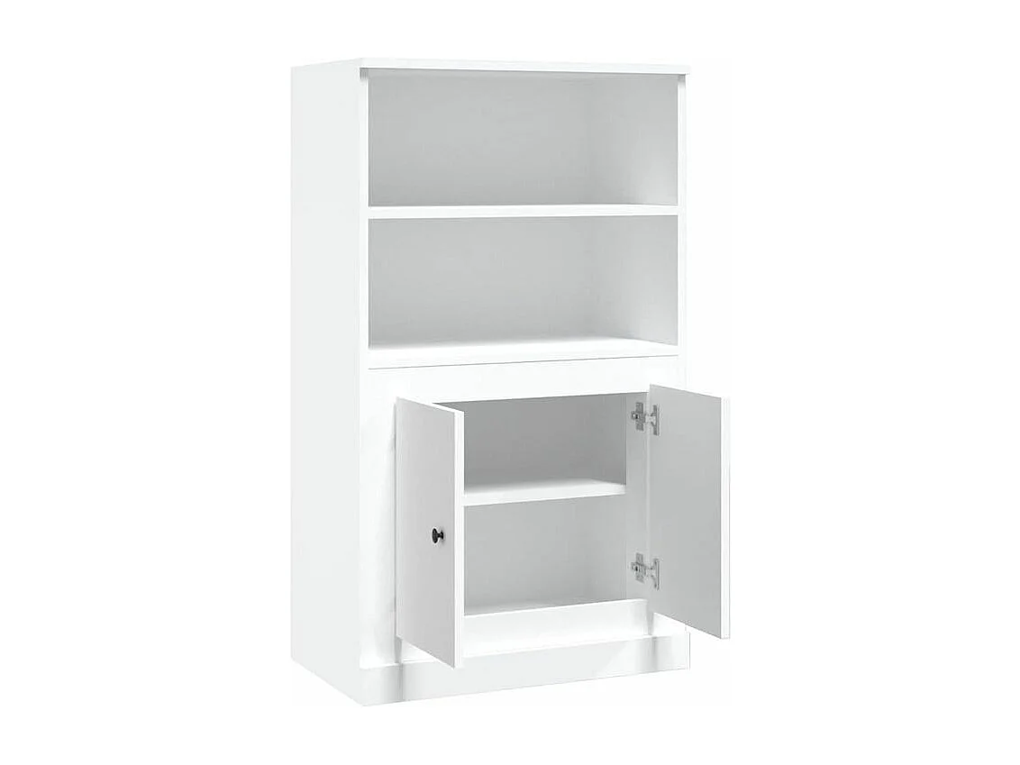 Buffet haut blanc 60x35,5x103,5 bois d'ingénierie