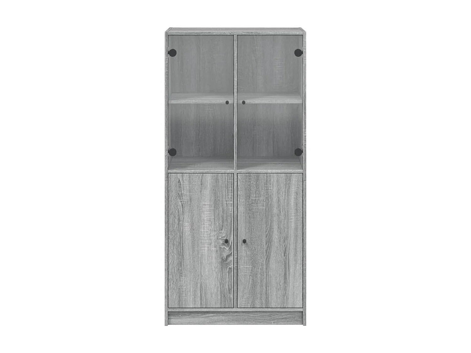 Buffet haut avec portes gris sonoma 68x37x142 bois ingénierie
