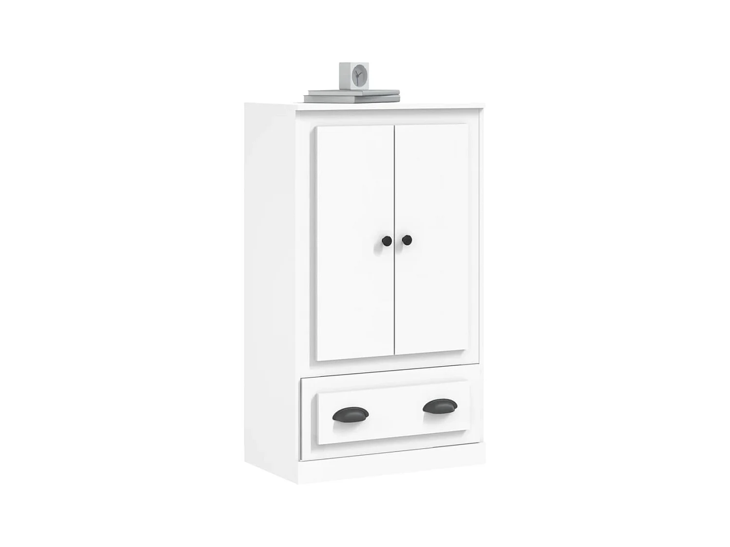 Buffet haut blanc 60x35,5x103,5 bois d'ingénierie