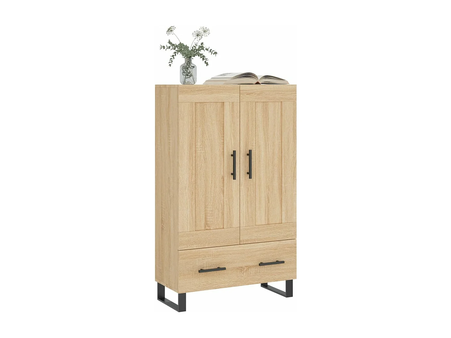 Buffet haut chêne sonoma 69,5x31x115 bois d'ingénierie