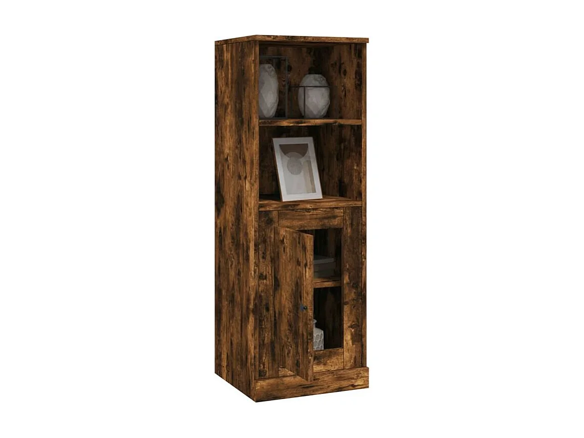 Buffet haut chêne fumé 36x35,5x103,5 bois d'ingénierie