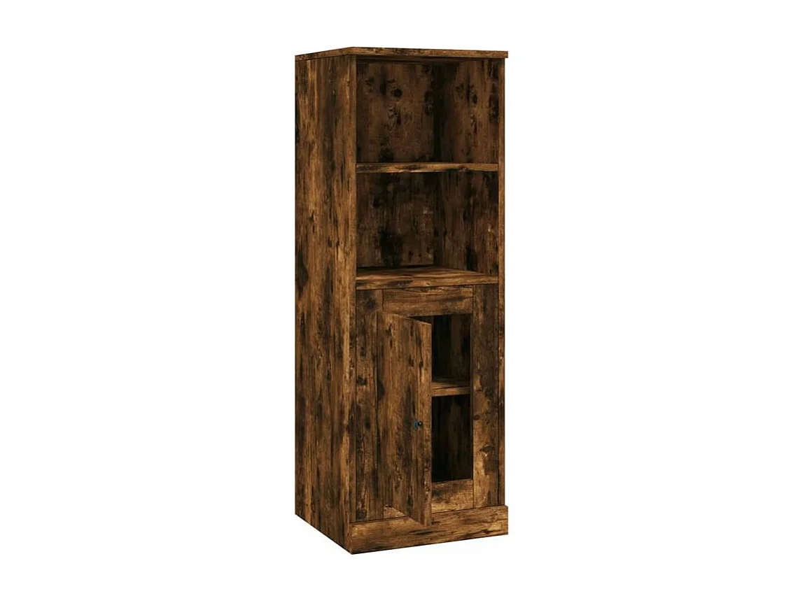Buffet haut chêne fumé 36x35,5x103,5 bois d'ingénierie