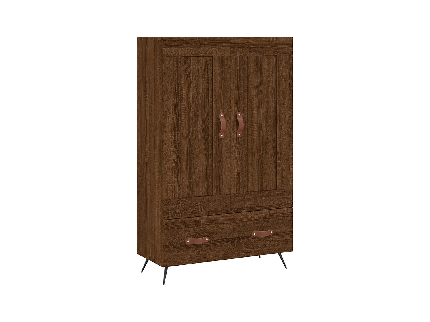 Buffet haut chêne marron 69,5x31x115 bois d'ingénierie