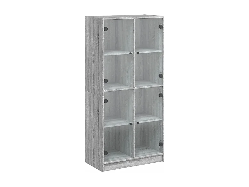 Buffet haut avec portes gris sonoma 68x37x142 bois ingénierie