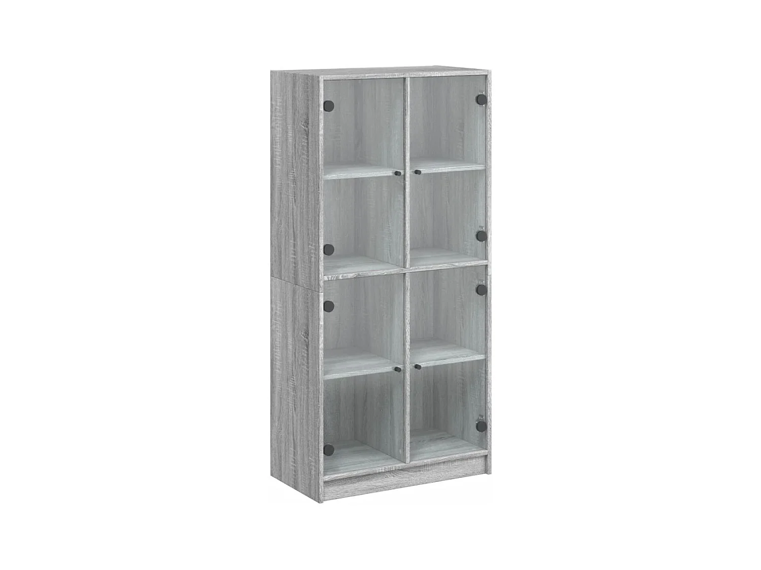 Buffet haut avec portes gris sonoma 68x37x142 bois ingénierie