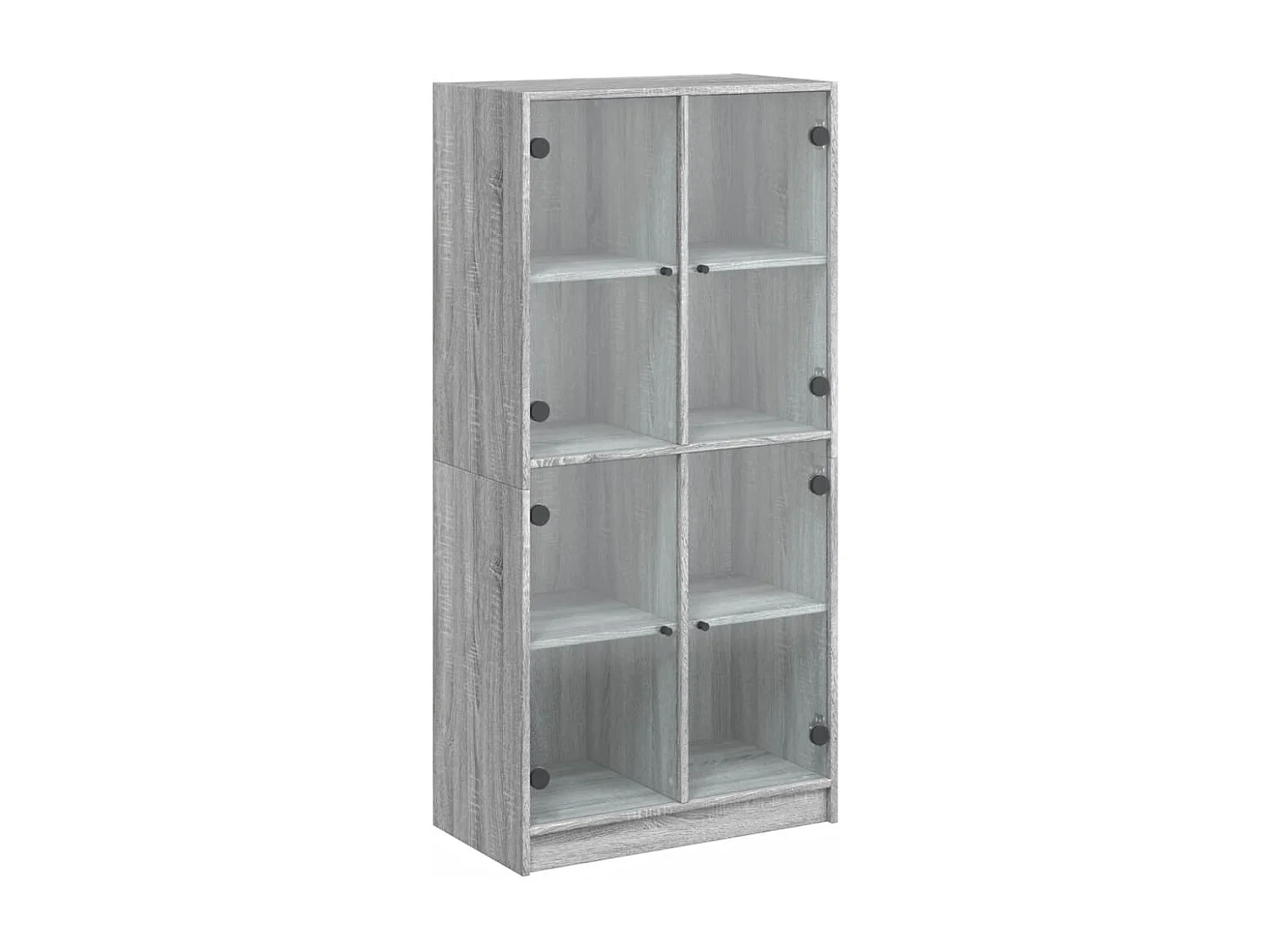 Buffet haut avec portes gris sonoma 68x37x142 bois ingénierie
