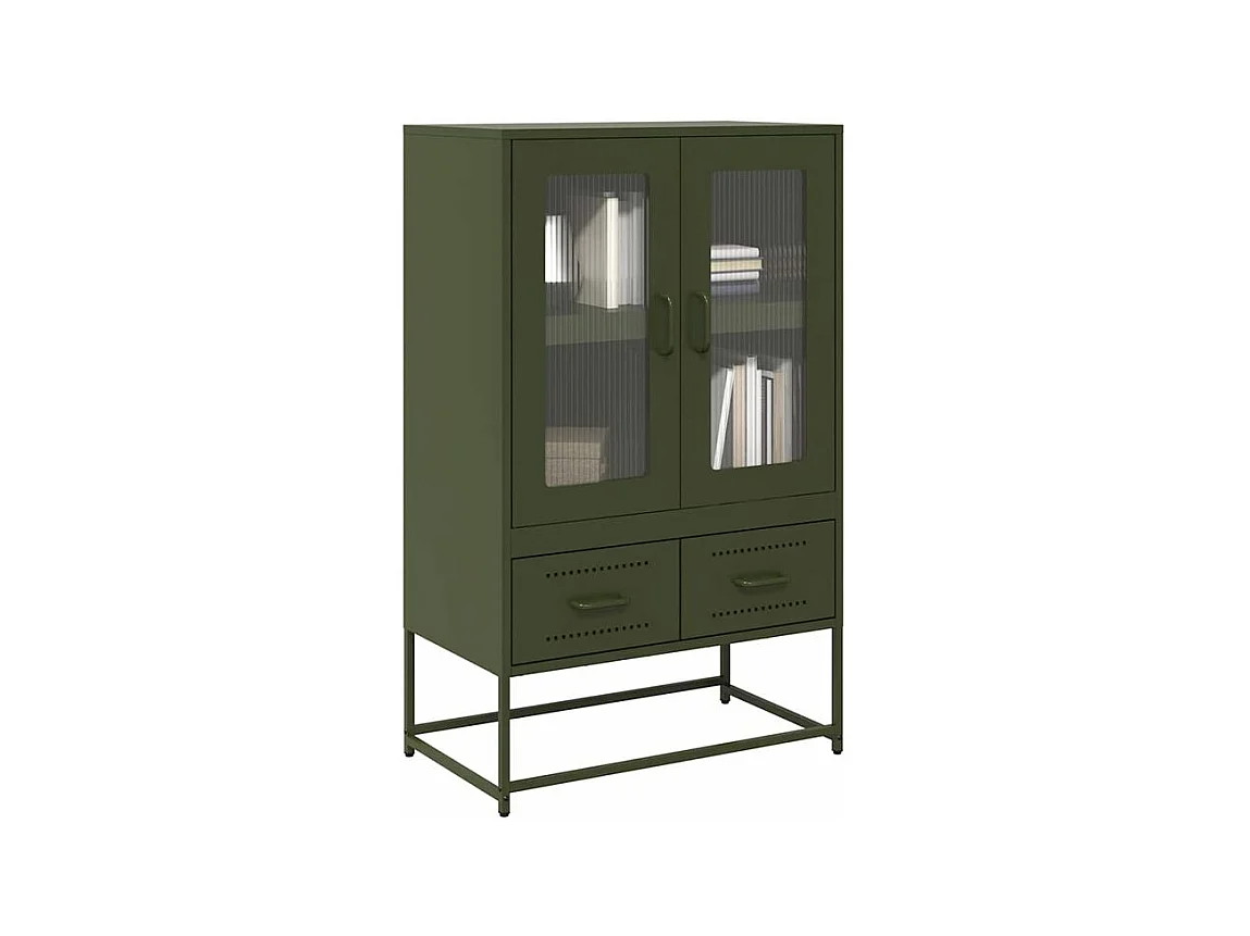 Buffet haut vert olive 68x39x111,5 acier