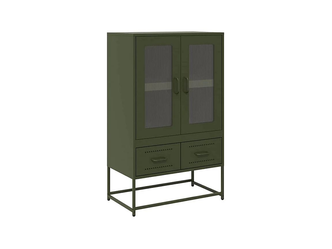 Buffet haut vert olive 68x39x111,5 acier