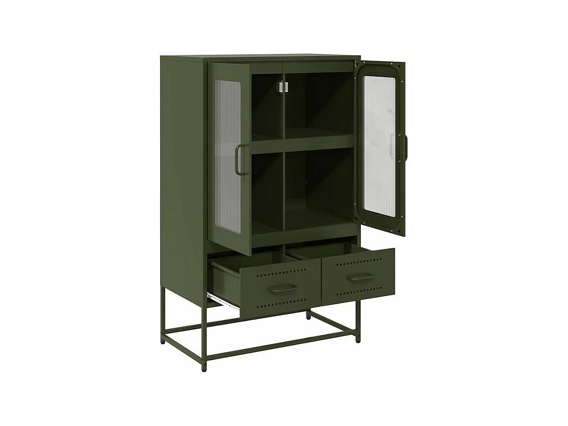 Buffet haut vert olive 68x39x111,5 acier
