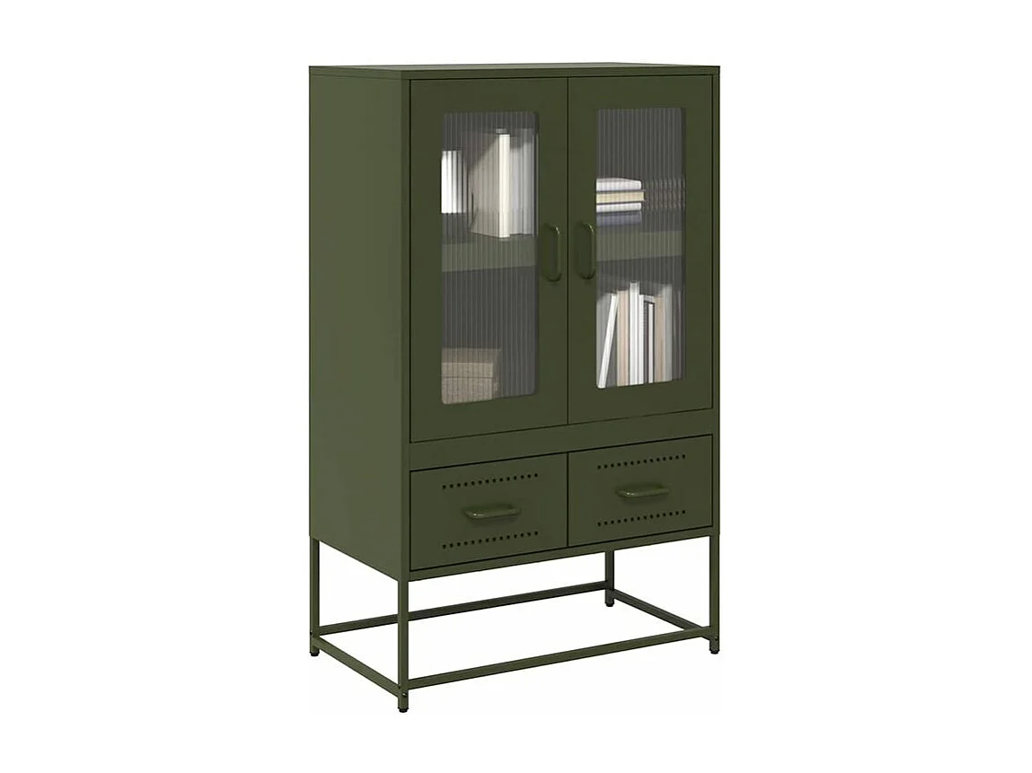 Buffet haut vert olive 68x39x111,5 acier