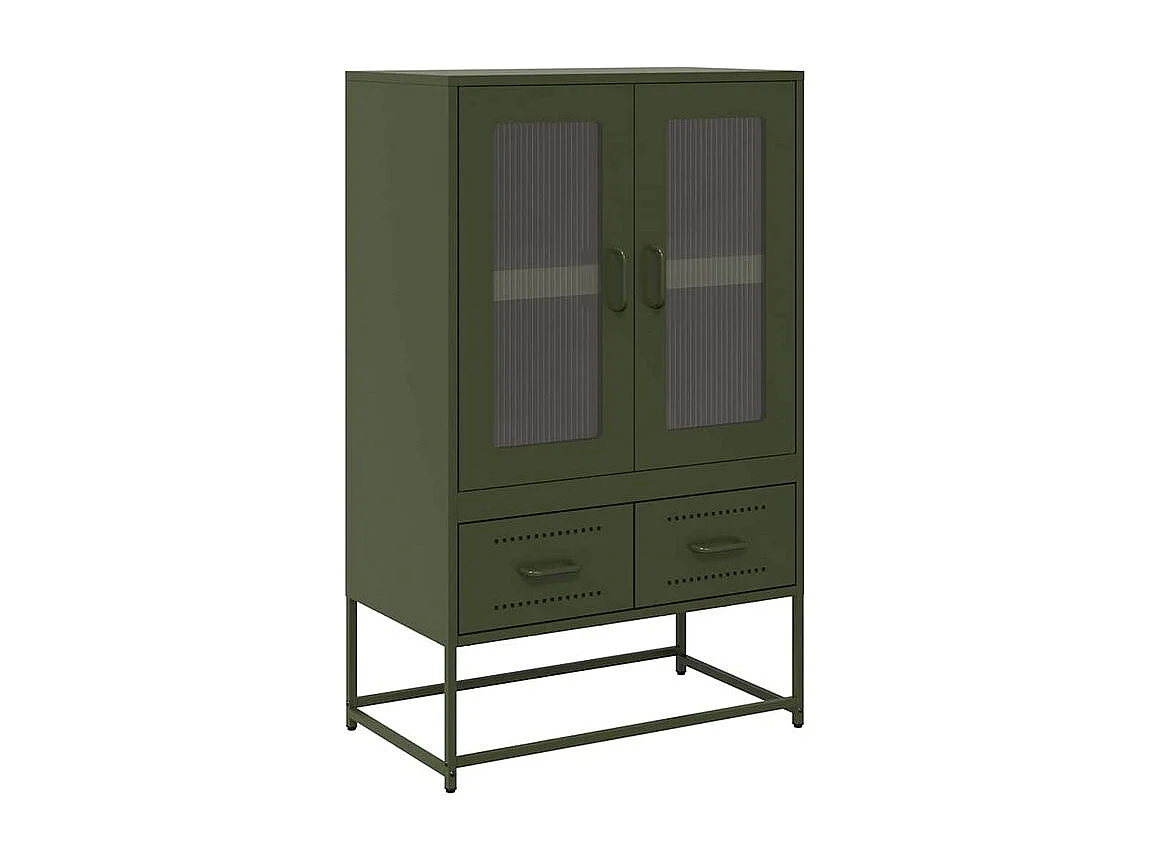 Buffet haut vert olive 68x39x111,5 acier