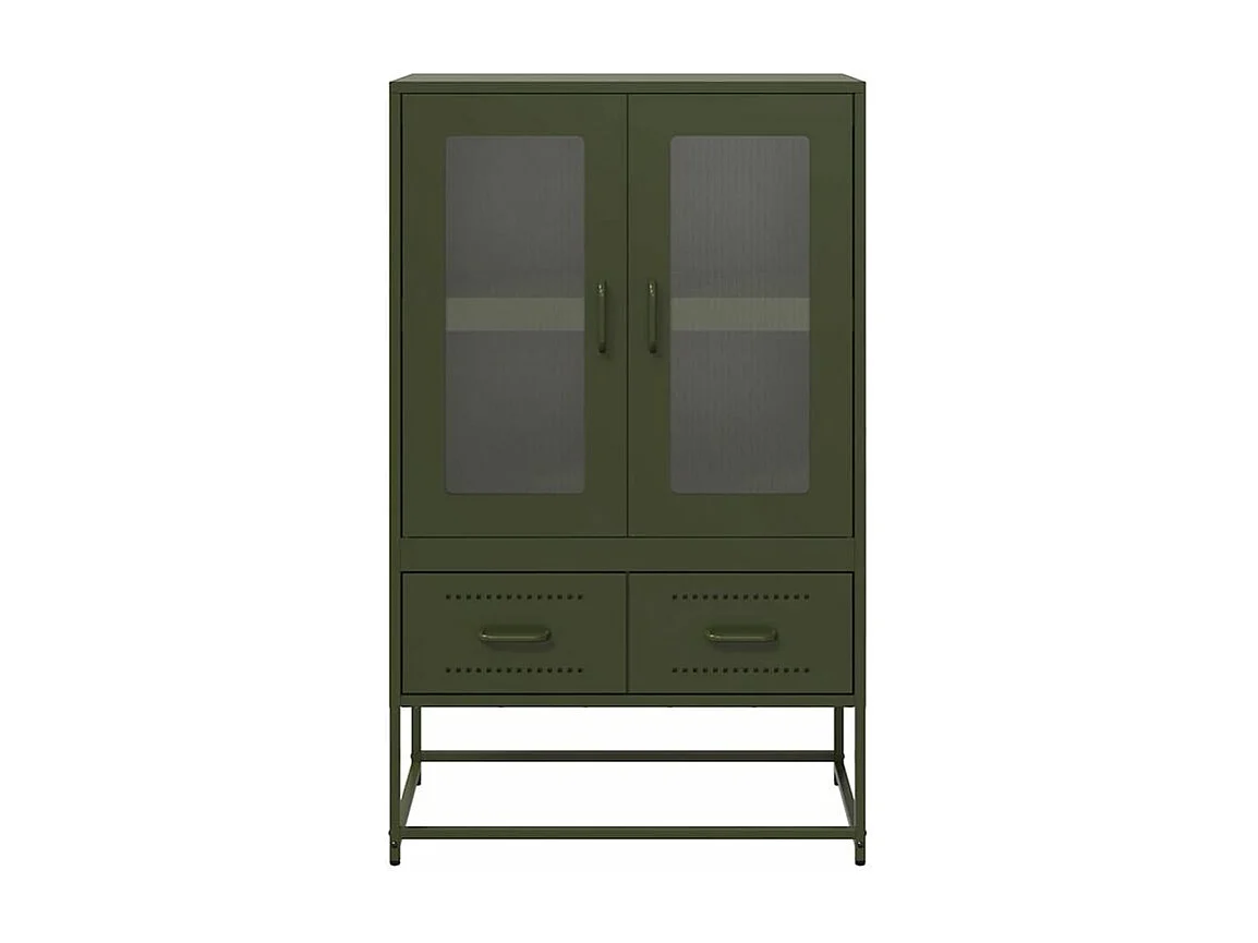 Buffet haut vert olive 68x39x111,5 acier