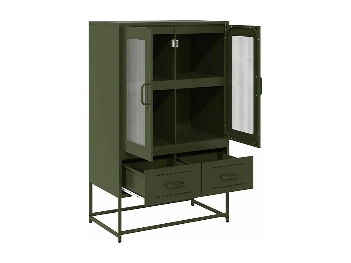 Buffet haut vert olive 68x39x111,5 acier