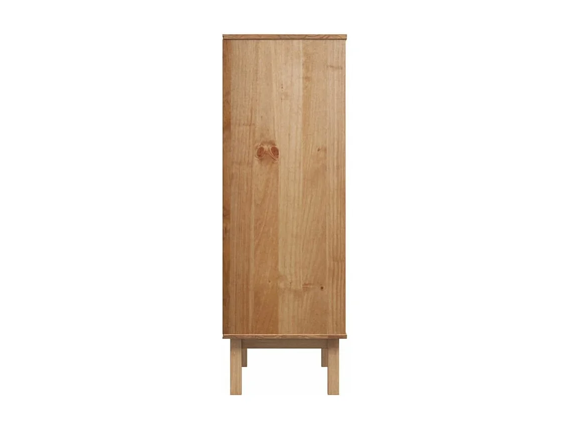 Buffet haut OTTA marron et blanc 85x43x125 bois massif pin