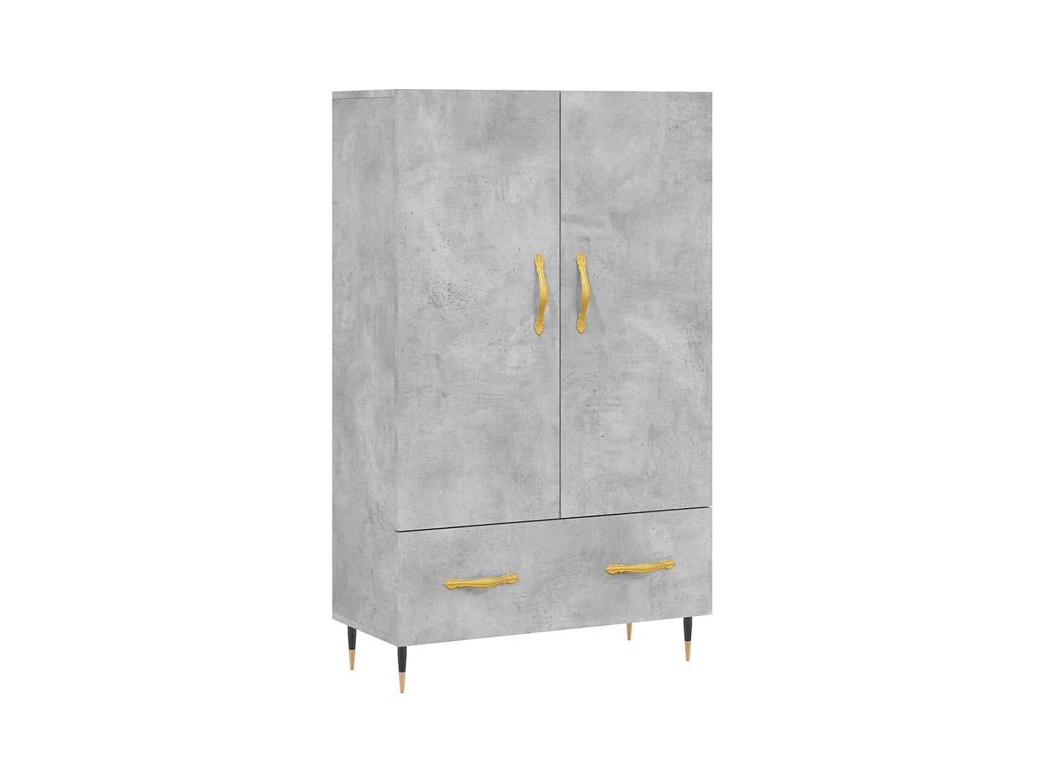 Buffet haut gris béton 69,5x31x115 bois d'ingénierie