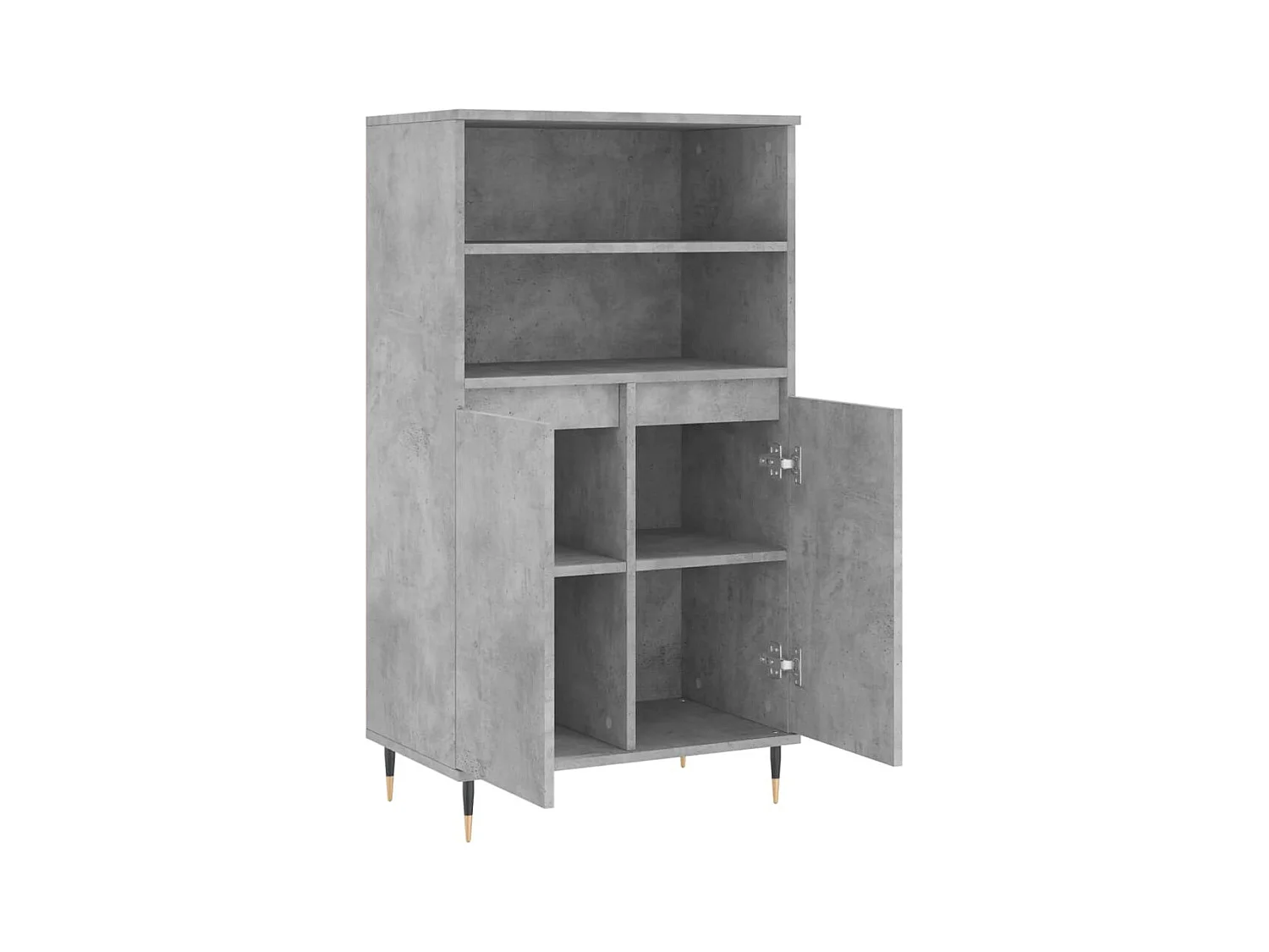 Buffet haut Gris béton 60x36x110 Bois d'ingénierie