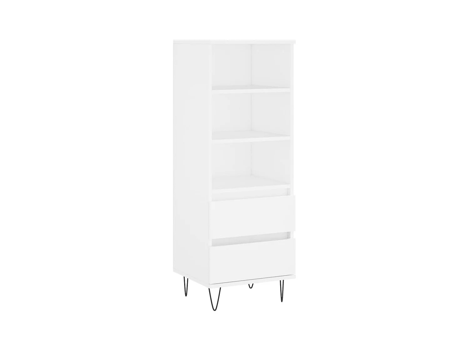 Buffet haut Blanc 40x36x110 Bois d'ingénierie