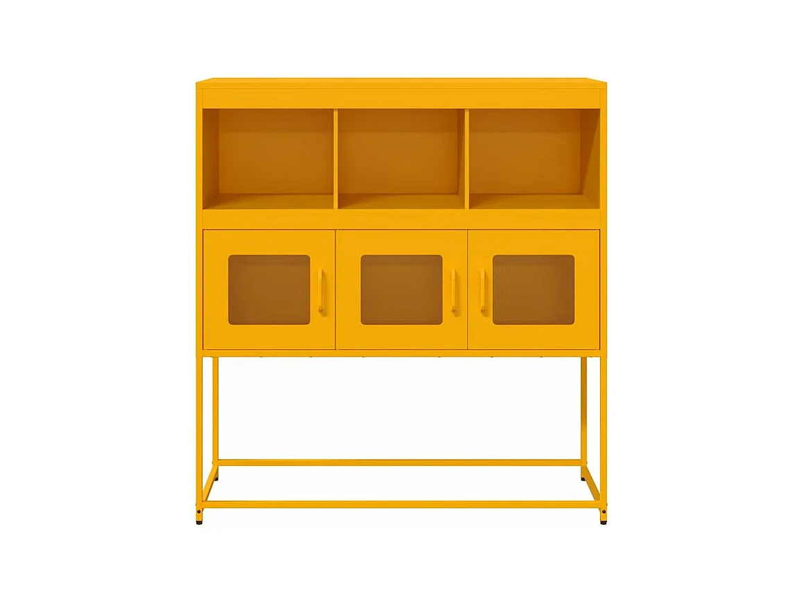 Buffet jaune moutarde 100,5x39x107 acier laminé à froid