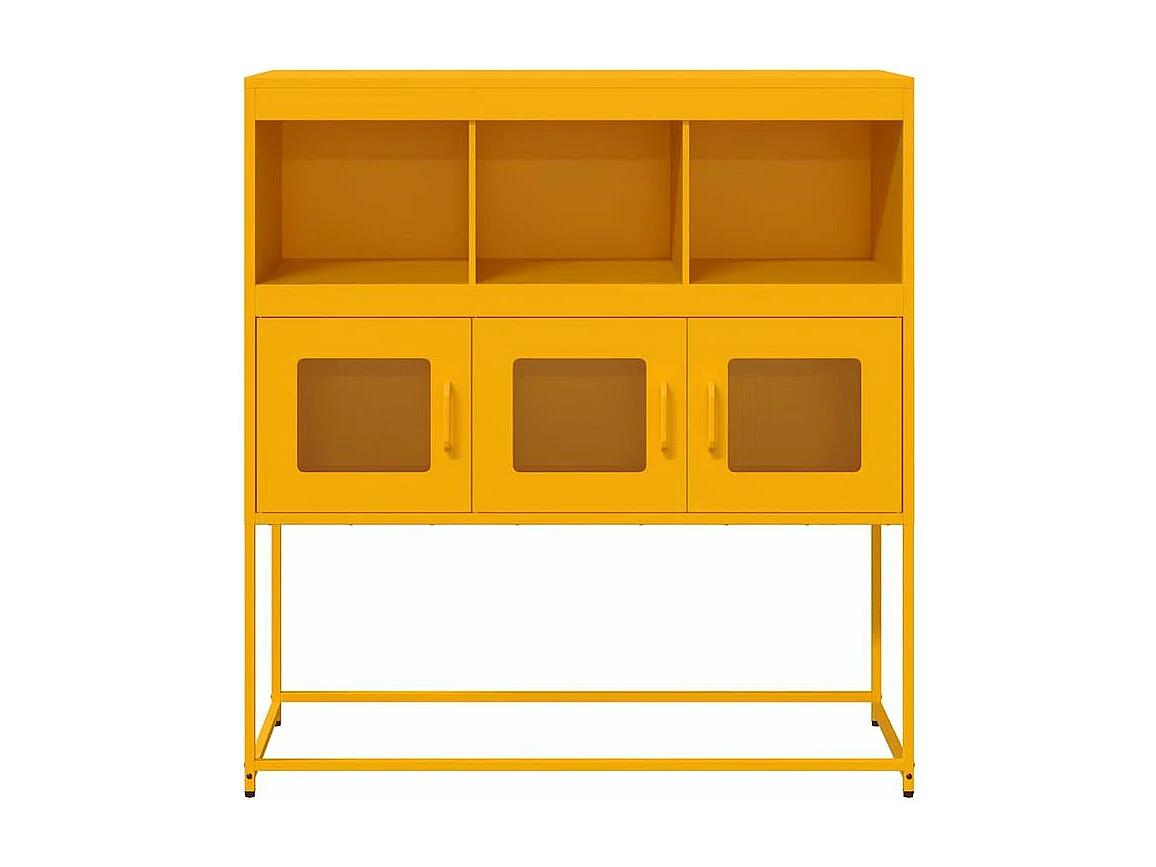 Buffet jaune moutarde 100,5x39x107 acier laminé à froid