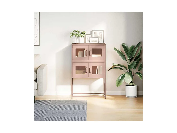 Buffet haut rose 68x39x107 acier