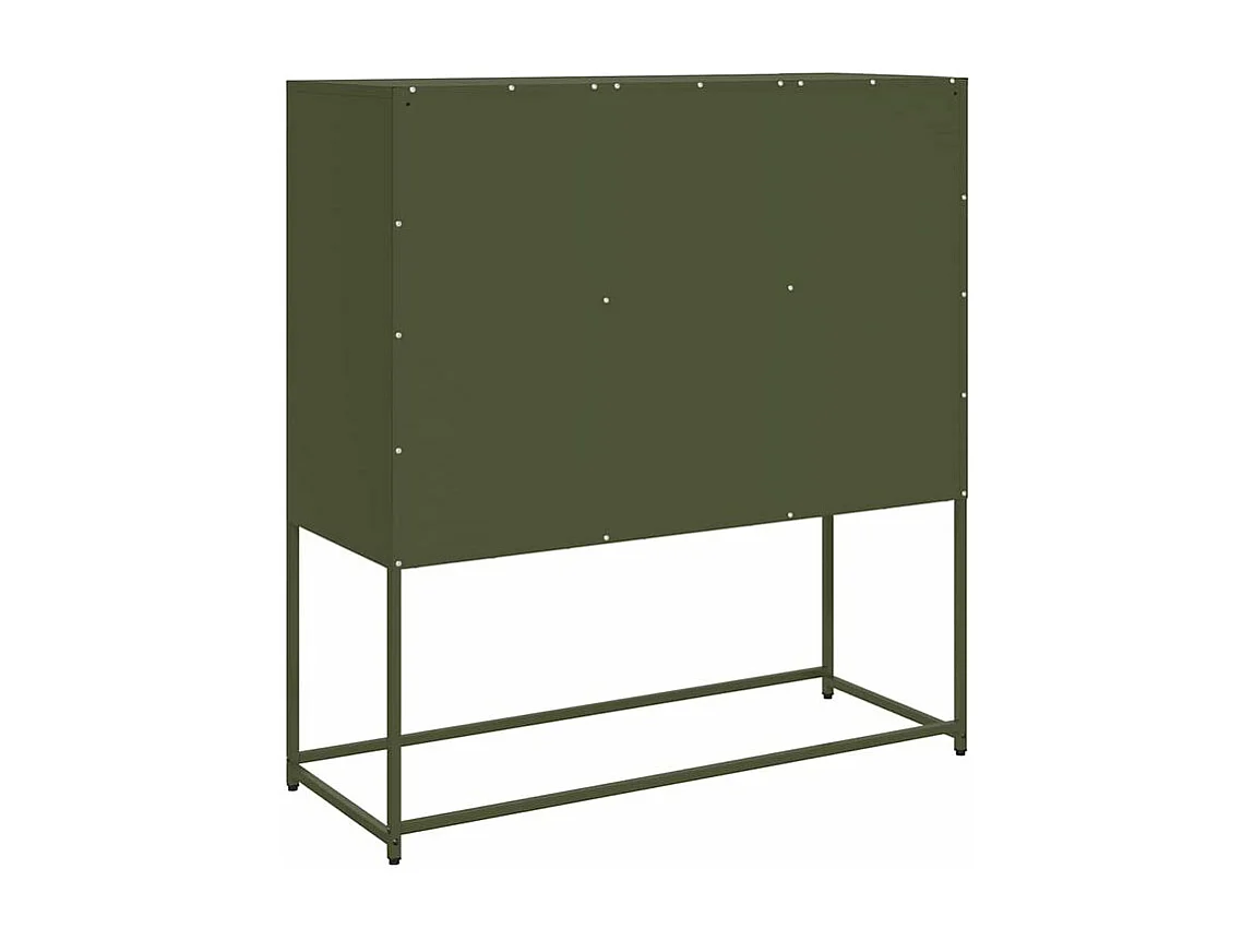 Buffet vert olive 100,5x39x107 acier laminé à froid