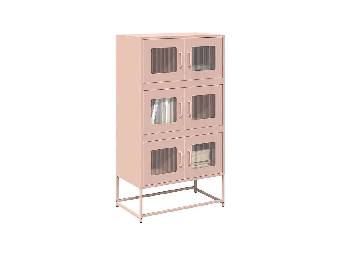 Buffet haut rose 68x39x123 acier