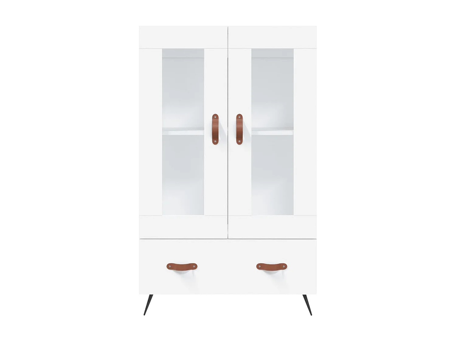 Buffet haut blanc 69,5x31x115 bois d'ingénierie